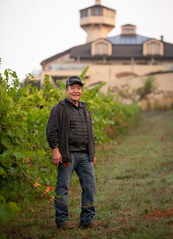 Efren Loeza at Loeza Vineyard