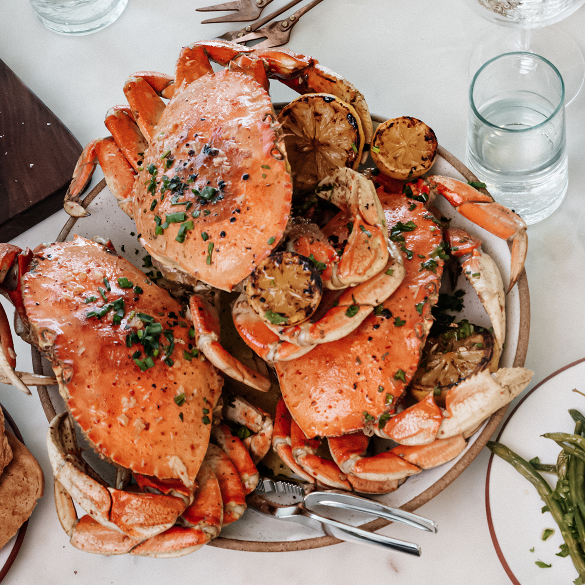 Harissa Garlic Dungeness Crab