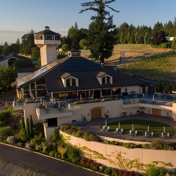 Estate Tasting Room Exterior located in the Salem Hills of Oregon