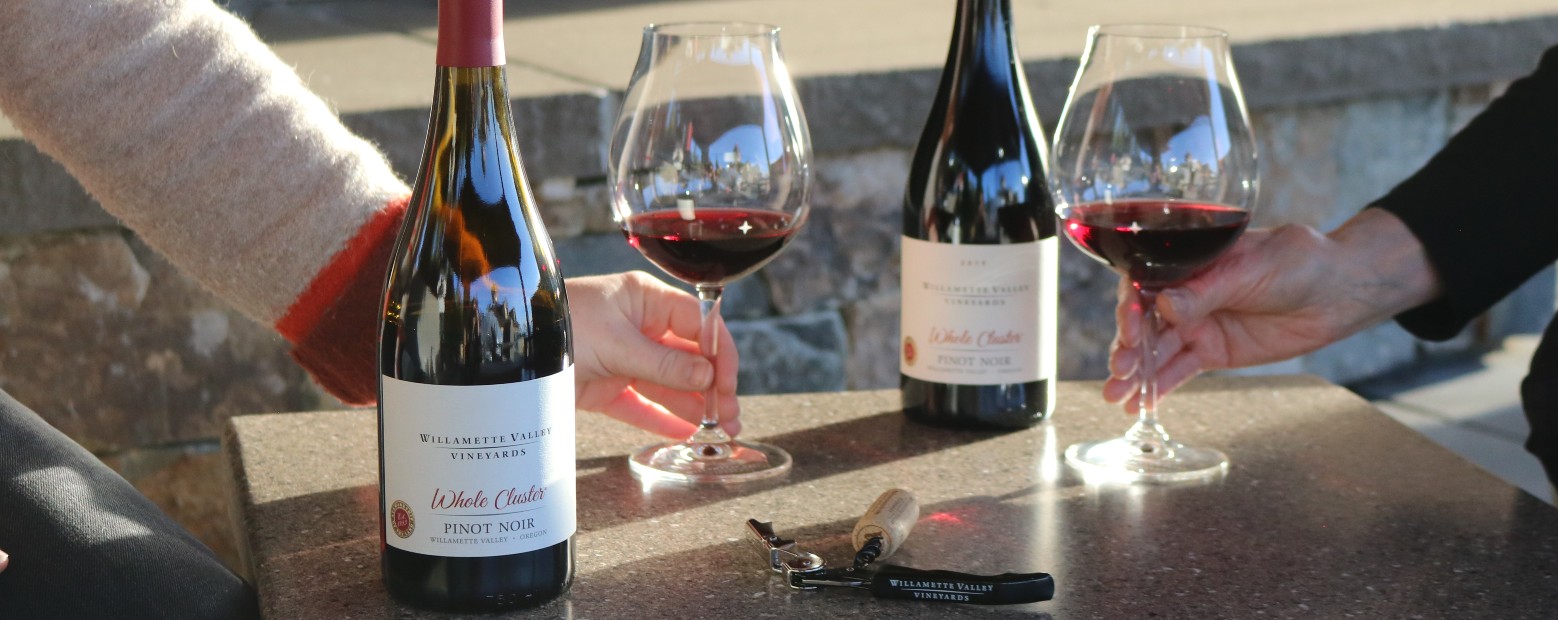 Whole Cluster pinot noir on the patio.