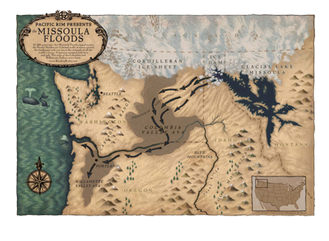 Map of the Missoula Floods in the Northwest