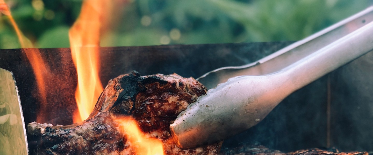 Steak on the barbecue