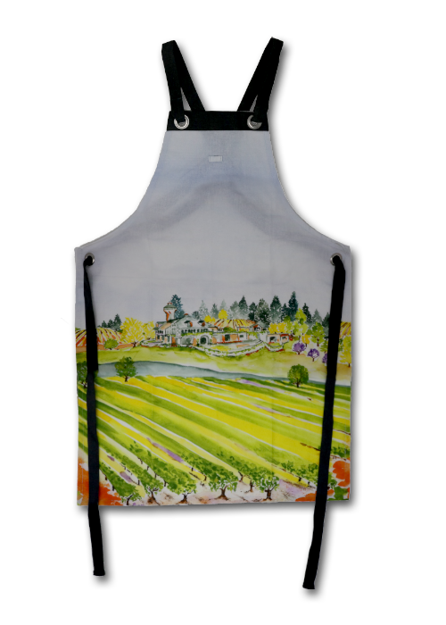 Willamette Valley Vineyards Estate Artwork Bib Apron