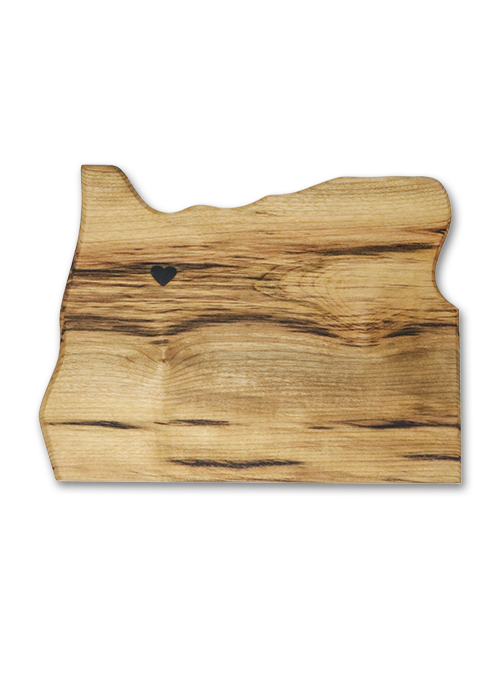 Oregon Shaped Myrtlewood Cutting Board