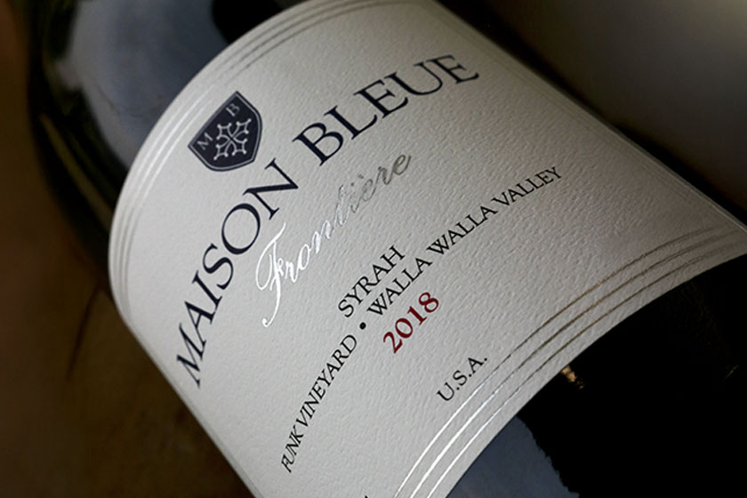 Maison Bleue wine label