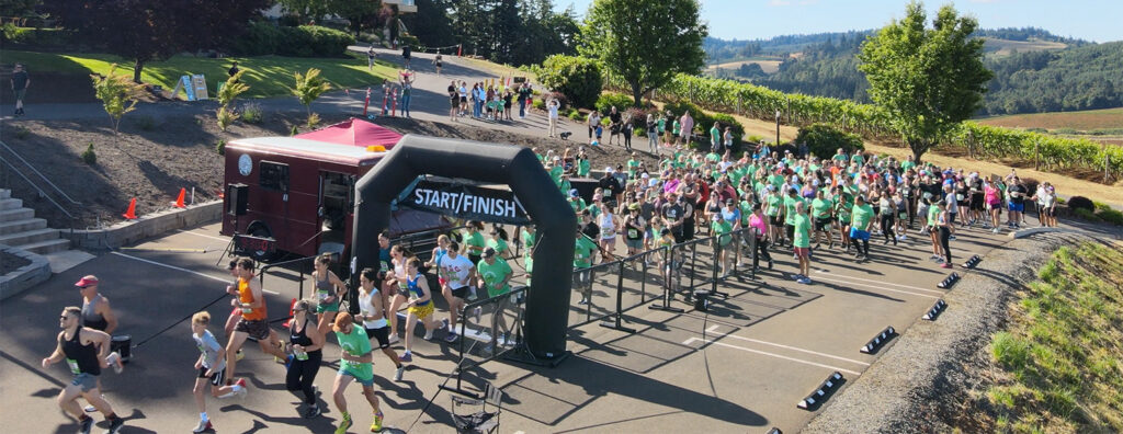 Run Willamette start line