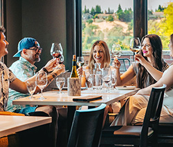 A group enjoying wine at Willamette Wineworks